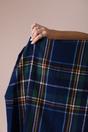 Navy Tartan Woven with Tassels in Navy, Image 2 of 5