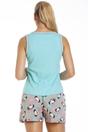 Aqua Dog Motif Short Cotton Pyjama Set, Image 4 of 5