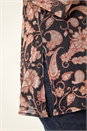 Beige Curve Print Mesh Tunic Top, Image 5 of 5