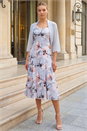 Grey Ruched Hem Chiffon Bolero, Image 2 of 4