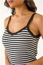 Black Stripe Crochet Midi Dress, Image 5 of 5