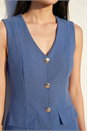 Blue Dusk Button Down Tailored Dress, Image 4 of 4