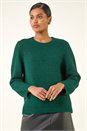 Forest  Bow Back Metallic Knit Jumper, Image 5 of 7