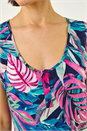 PINK Tropical Front Button Vest, Image 5 of 5