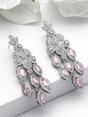 Light Pink Marquise Crystal Chandelier Earrings, Image 3 of 3