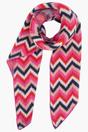 Red Zig Zag Stripe Winter Scarf, Image 1 of 4