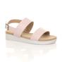 Natural AJVANI Natural Flatform Strappy Sandals, Image 1 of 6
