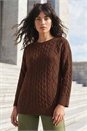 Chocolate Cable Knit Jumper, Image 1 of 4