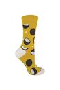 Yellow 1 Pack Ladies Cotton Novelty Design Fruit Socks, Image 1 of 5