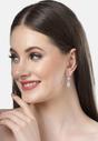 Silver Diva Collection Delicate Silver Raindrop Earrings, Image 4 of 5