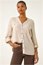 Stone Buttoned Pocket Shirt, Image 4 of 5