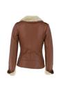 Tan 'Alayna' Womens Luxury Shearling Jacket, Image 3 of 4