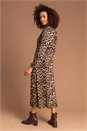 Neutral Animal Print Midi Dress, Image 2 of 5