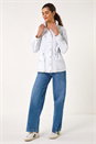 White Buttoned Stretch Safari Jacket, Image 6 of 7