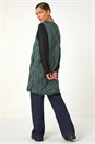 Forest Green Quilted Collarless Button Detail Gilet, Image 3 of 6