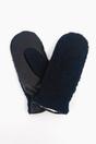 Navy Blue Borg Fleece Winter Mittens, Image 3 of 4