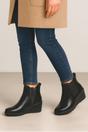Black AJVANI Black High Wedge Heel Ankle Chelsea Boots, Image 2 of 6