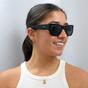  Square Shiny Black Green G-15 Nomad RB2187 Sunglasses, Image 5 of 6