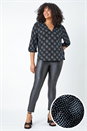 Silver Curve Glitter Sparkle Tunic Top, Image 4 of 6