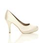 Ivory AJVANI Ivory High Heel Wedding Bridal Court Shoes, Image 2 of 6