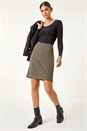 Camel  Smart Textured Stretch Skirt, Image 2 of 5