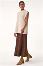 Chocolate Knitted Midi Stretch Skirt, Image 3 of 5