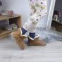 Tan AJVANI Tan Faux Fur Lined Ankle Boots Slippers, Image 5 of 6
