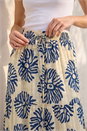 Navy  Marine Print Tiered Maxi Skirt, Image 4 of 4