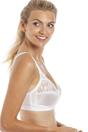White Camille Lingerie White Womens Soft Cup Front Fastening Bra, Image 2 of 4