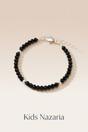 Classic Black Beaded Kids Nazaria Bracelet/Anklet, Image 1 of 2