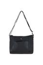 Black 'Carlotta' Croc Print Real Leather Shoulder Bag, Image 4 of 5