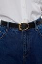 Multi WOVCOR Multi Double Pack Slim Oval Buckle Women’s Belt Set, Image 2 of 3