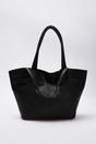 Black Turn Lock Pebbled Tote Shoulder Bag, Image 4 of 4