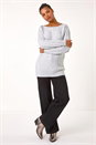 Grey Sparkly Cable Knit Jumper, Image 3 of 5