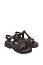 Brown XY LONDON Brown 'Maddison' Chunky Gladiator Sandals With Ankle Strap, Image 5 of 6