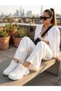 White iKrush White Ivy Studded Chunky Trainers, Image 3 of 8