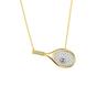 Gold Sterling Silver Gold Tennis Racket Necklace, Image 1 of 1