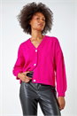 PINK Diamante Button Detail Cardigan, Image 3 of 5