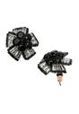 Black AVANT-GARDE PARIS Black Diva Collection Columbine Studs, Image 3 of 5