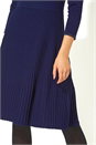 Navy  Fit and Flare Knitted Dress, Image 4 of 5