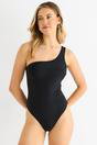 Black Gini London Black One shoulder Swimsuit, Image 1 of 4