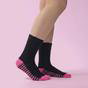 Black 6 Pack Ladies Bamboo Socks Soft Breathable Patterned Everyday Socks, Image 3 of 3