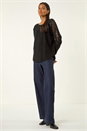 Black Sparkly Sleeve Knit Jumper, Image 3 of 5