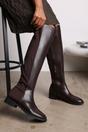 Dark Brown 'Diem' Over Тhe Knee Pull On Boots, Image 1 of 6
