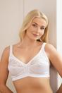 White Non Wired Soft Cup Bra With Lace, Image 2 of 5