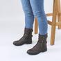 Brown AJVANI Brown Lace Up Zips Military Biker Ankle Boots, Image 5 of 6