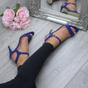 Royal Blue Barely There Strappy High Heeled Sandals, Image 5 of 6
