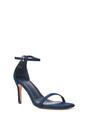 Navy XY LONDON Navy 'Emma' Strappy Stiletto High Heels With Ankle Strap, Image 2 of 6