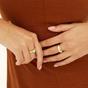 Gold Spero Gold Natural Textured Sterling Silver Evil Eye Ring, Image 2 of 6
