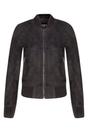 Black Womens MA-1 Suede Bomber Jacket-Arnhem, Image 1 of 4